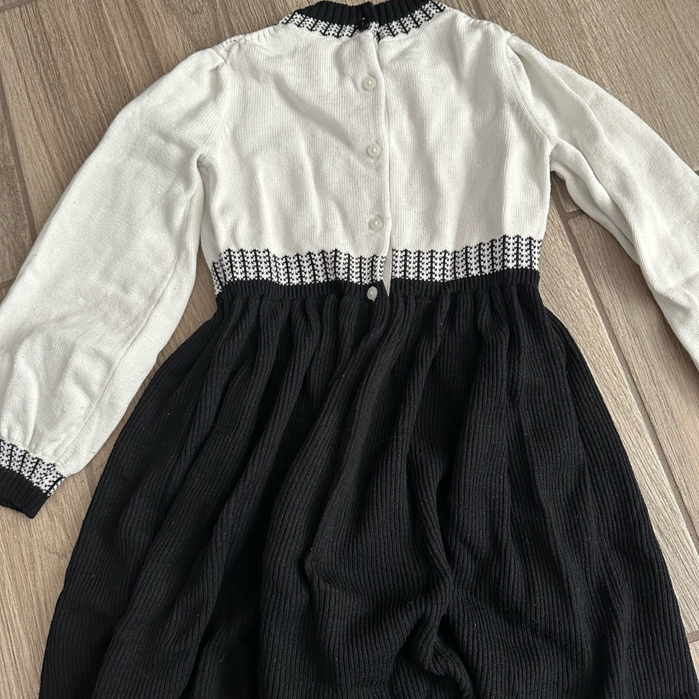Janie and Jack Black and White Kids Dress - Picture 2 of 4